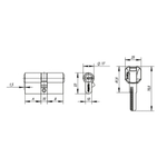 Цилиндровый механизм MaxPro7000Key90mm(40+10+40) SN никель 7key