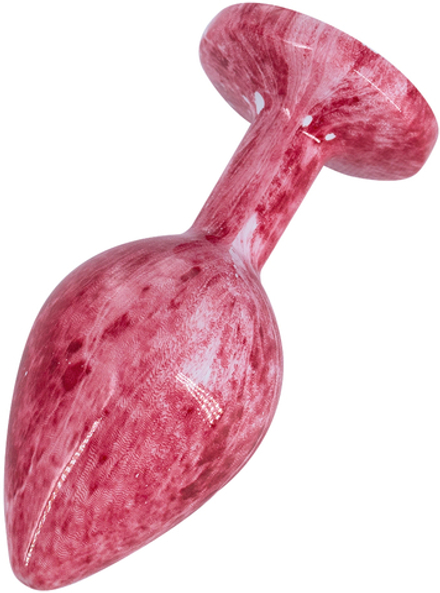 Эмалированная анальная пробка из алюминия с красным кристаллом