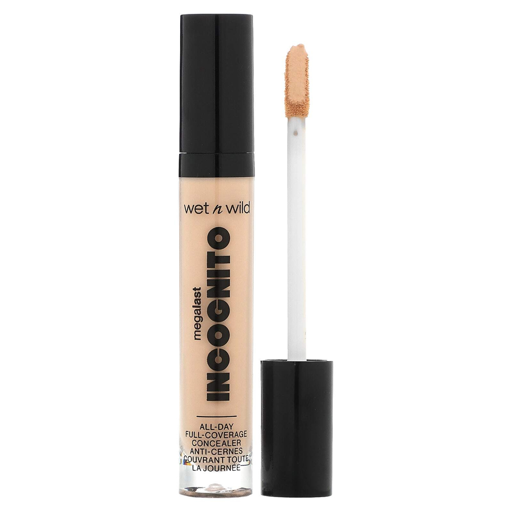 wet n wild, MegaLast Incognito, консилер для полного покрытия на весь день, светлый мед, 5,5 мл (0,18 жидк. унц.)