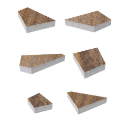 ТРОТУАРНАЯ ПЛИТКА ОРИГАМИ - Б.4.ФСМ.8 ИСКУССТВЕННЫЙ КАМЕНЬ ДОЛОМИТ, КОМПЛЕКТ ИЗ 6 ВИДОВ ПЛИТ