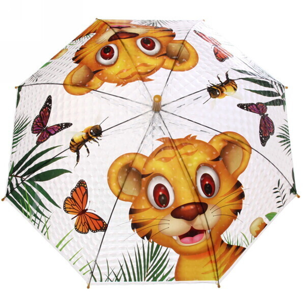 Зонт детский полуавтомат «Ultramarine - Озорные зверята», 8 спиц, d-86см, длина в слож. виде 65см