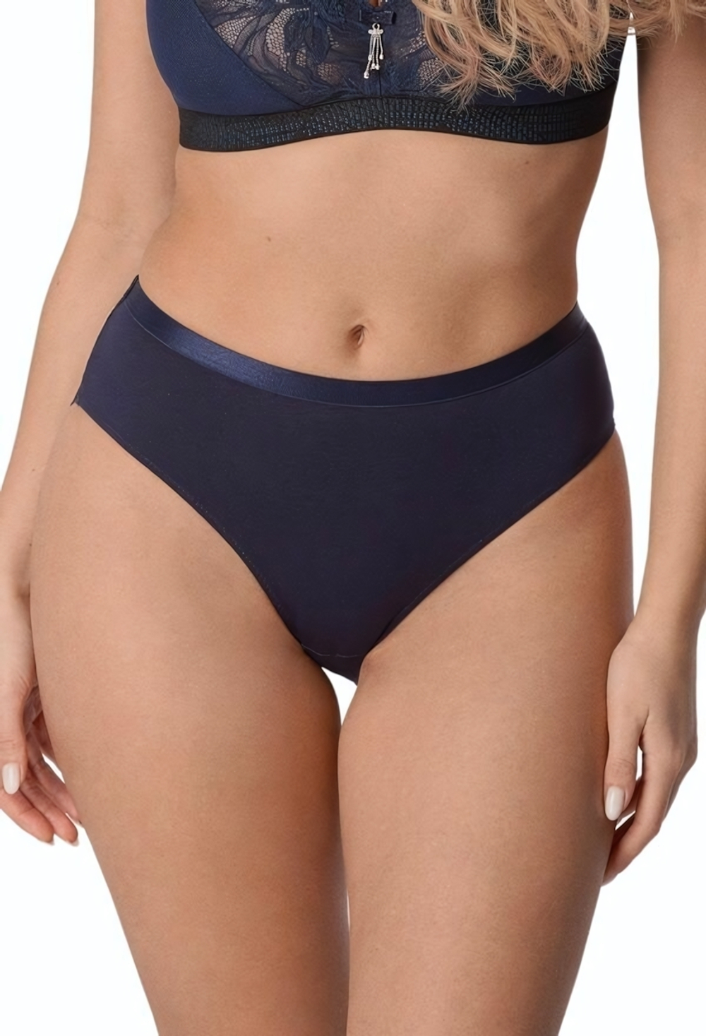 Трусики-слипы Simone со средней линией талии (Размер: XL) (Цвет: темно-синий)