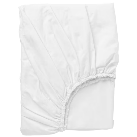 ДВАЛА DVALA Простынь на резинке, белая, 160x200 см