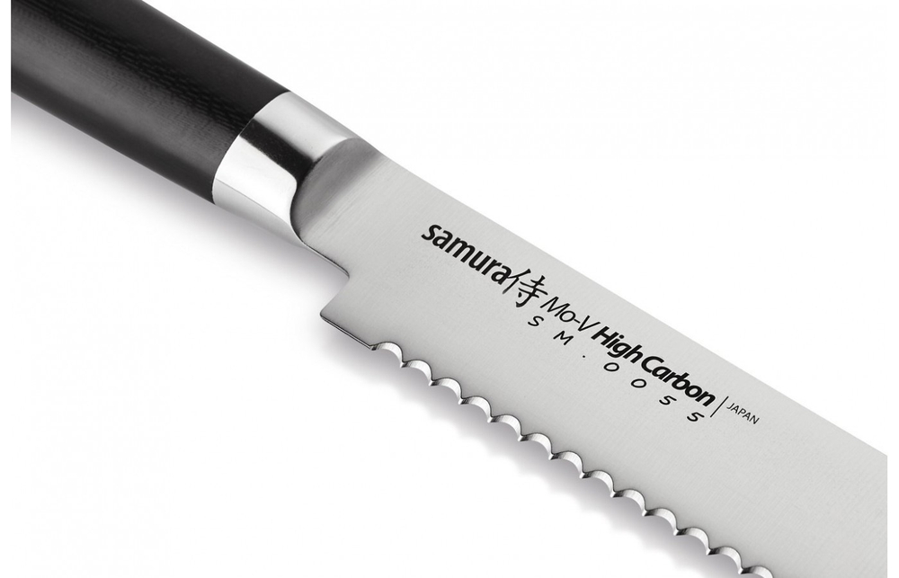 Кухонный нож "Samura Mo-V" для хлеба 230 м, G-10