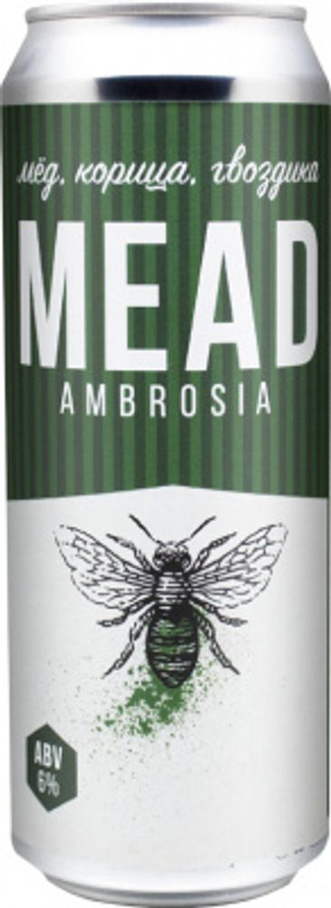 Медовуха Степь и Ветер Амброзия / Mead Steppe &amp; Wind Ambrosia 0.45 - банка