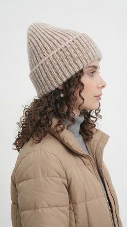 Шапка ШП216-08 бежевый меланж