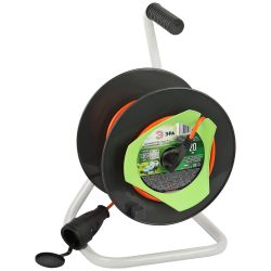 Удлинитель силовой ЭРА RP-1e-3х0.75-20m на пластиковой катушке c заземлением 1 розетка 20м ПВС 3х0,75мм2