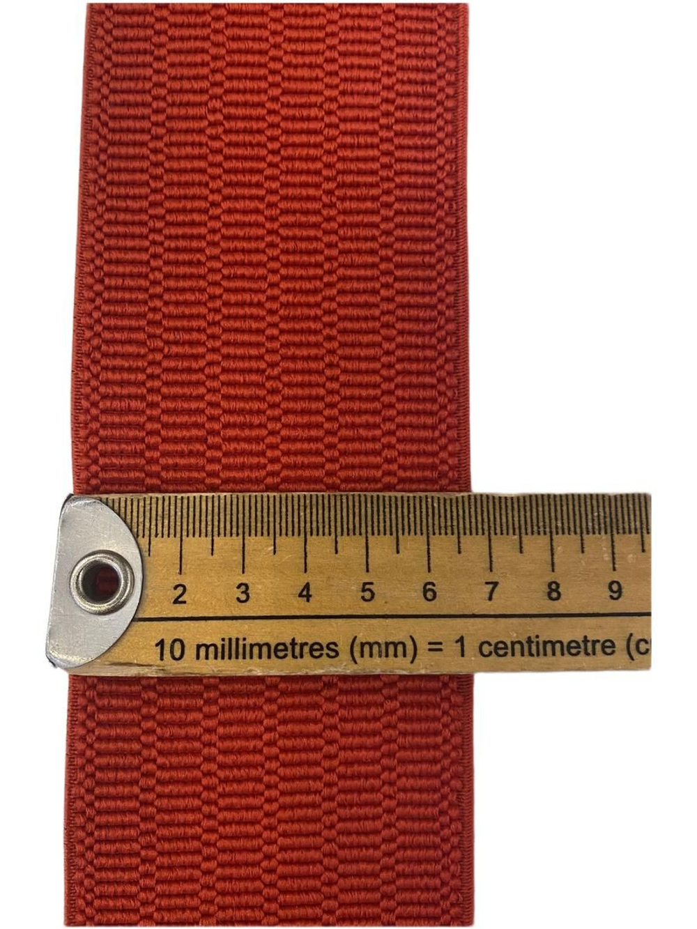 Резинка широкая 7 см цветная (красный) эластичная декоративная лента для поясов, одежды и рукоделия 1 м