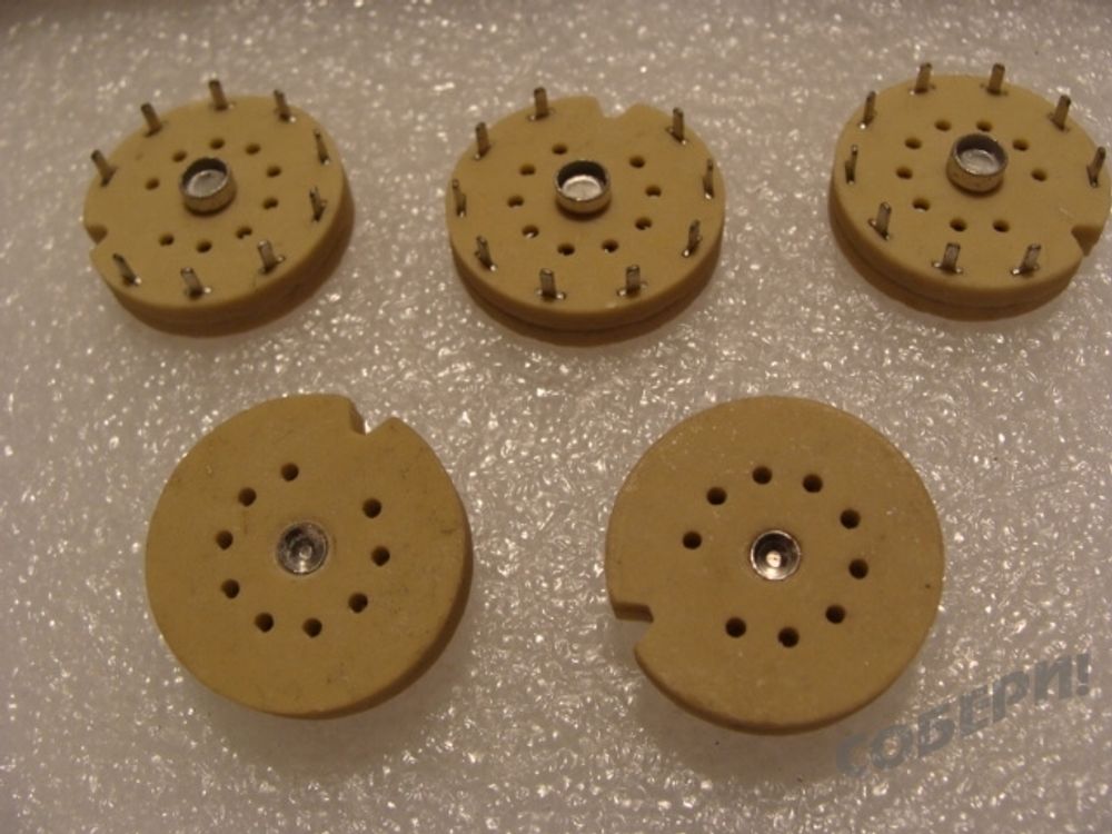 Панель ламповая керамическая 9-pin для печатного монтажа для пальчиковой радиолампы купить