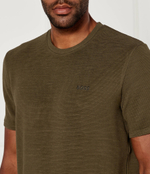 Футболка rib BOSS BLACK - оливковый(50527377)