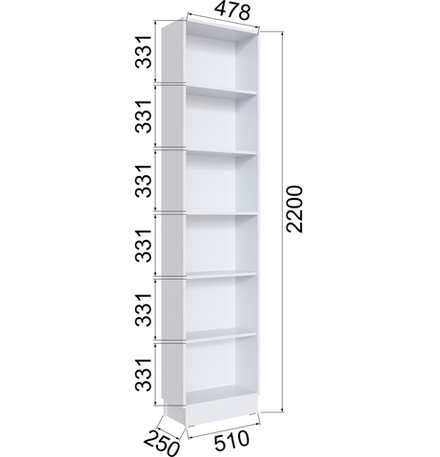 Шкаф торцевой Мэнкс МСШ-22