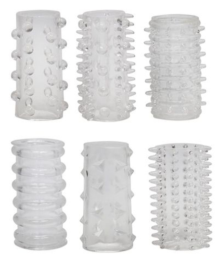 Насадки на пенис Orion Red Roses с шипиками, 6 шт, 4,5 см