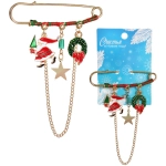 Брошь - булавка новогодняя «Best Podarok - Дед Мороз «, 7*7см