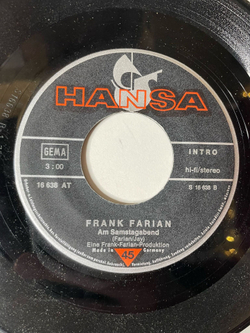 Винтажная виниловая пластинка LP Frank Farian Rocky (Germany 1975) 7 дюймов