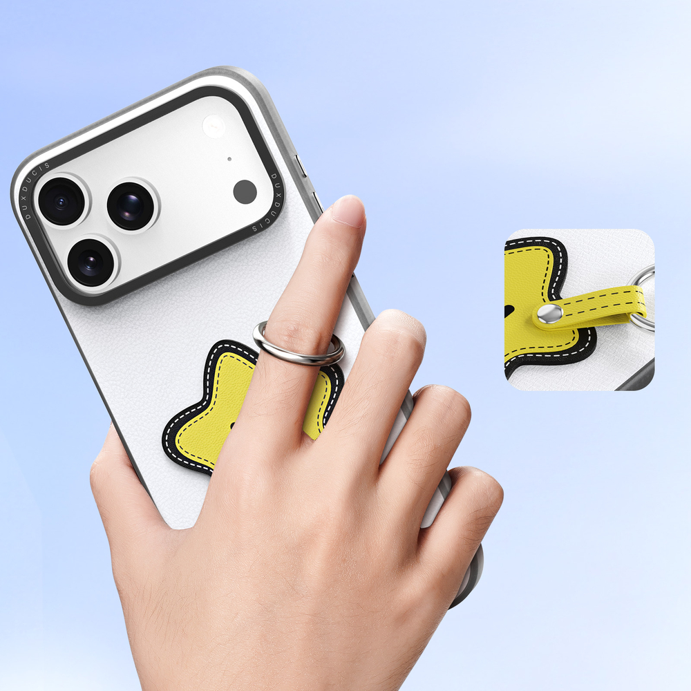 Чехол белого цвета (Star Edition) для смартфона iPhone 17 Pro, серия Luvy Series (со съемным ремешком) от Dux Ducis