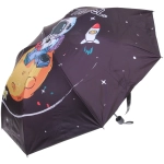 Зонт механический ветроустойчивый, матовая ручка «BESTzontik - Kosmos», микс 4 дизайна, длина 25см, d-110см