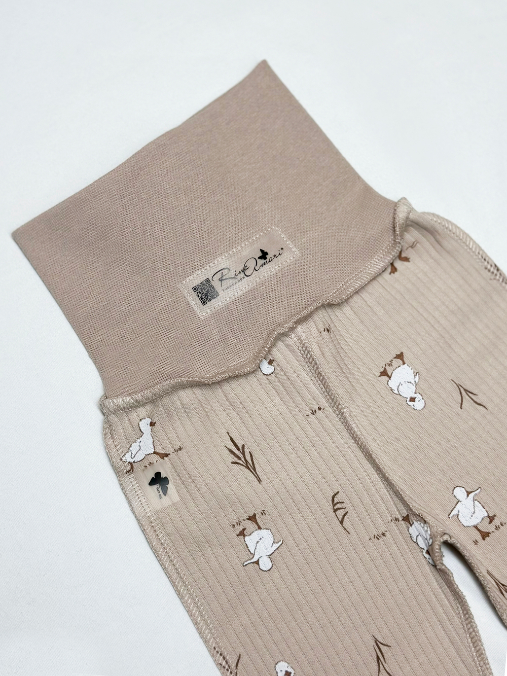 Ползунки швы наружу Утята РУБЧИК Светлый кофе RinaAmari