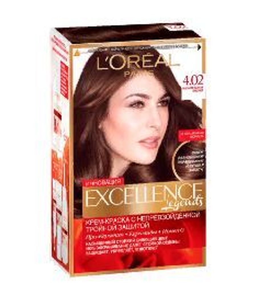 L&#39;Oreal Paris Краска для волос Excellence-Crème,тон №4.02, Пленительный каштан, 48 мл