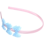 Ободок для волос детский «БАМБИ БУМ», Бантики, цвет розовый, лавандовый и голубой, 3см