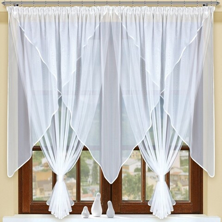 Занавеска "Ф. МАРТА", цвет белый, на шторной ленте, Польша.