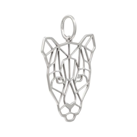 Пантера - подвеска серебряная ювелирная, вид сбоку