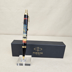 Ручка "Стройка. Подарок строителю" с ручной росписью Палех