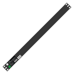 Блок розеток вертикальный ExeGate ServerPro PDU-V120 Al-12S-EU2.5-SW (19", 1U, Алюминий, кабель с евровилкой VDE-250V-16A-3*1.5mm2, 2.3 метра, выкл. с подсветкой, черный, RTL)