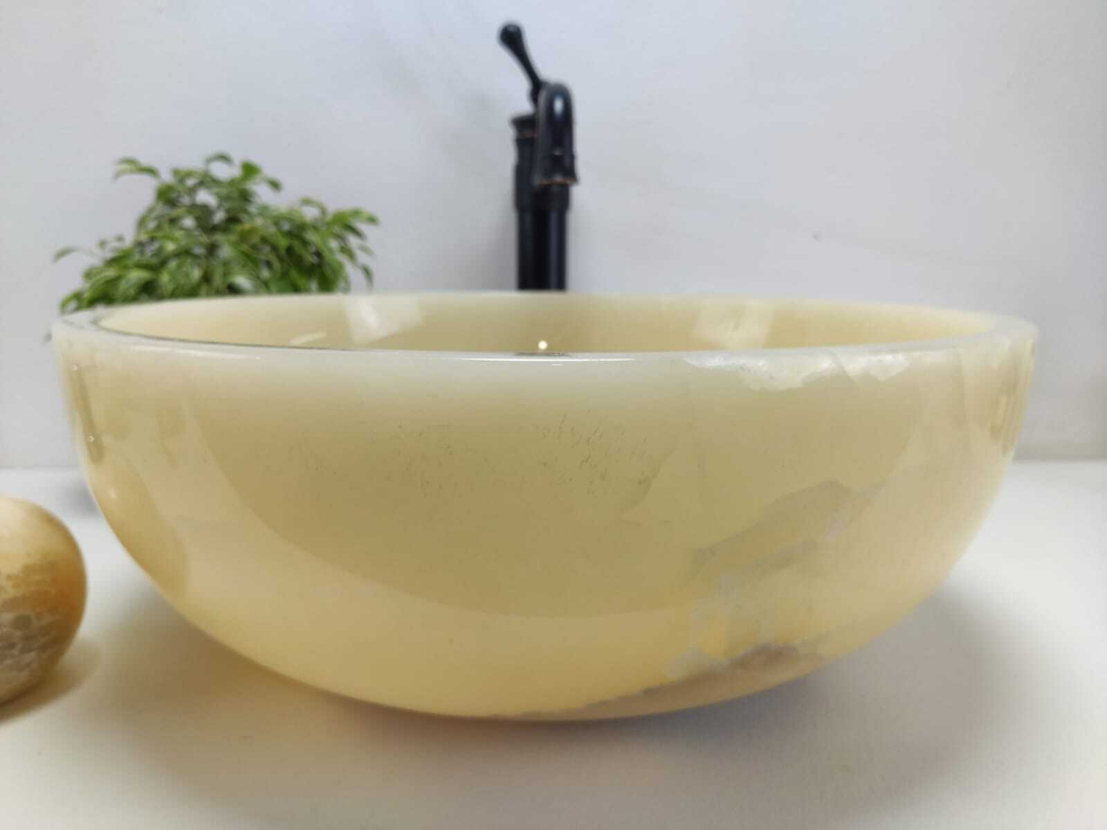 Раковина из оникса Bowl Yellow TinLip BO-61096 45*45*17