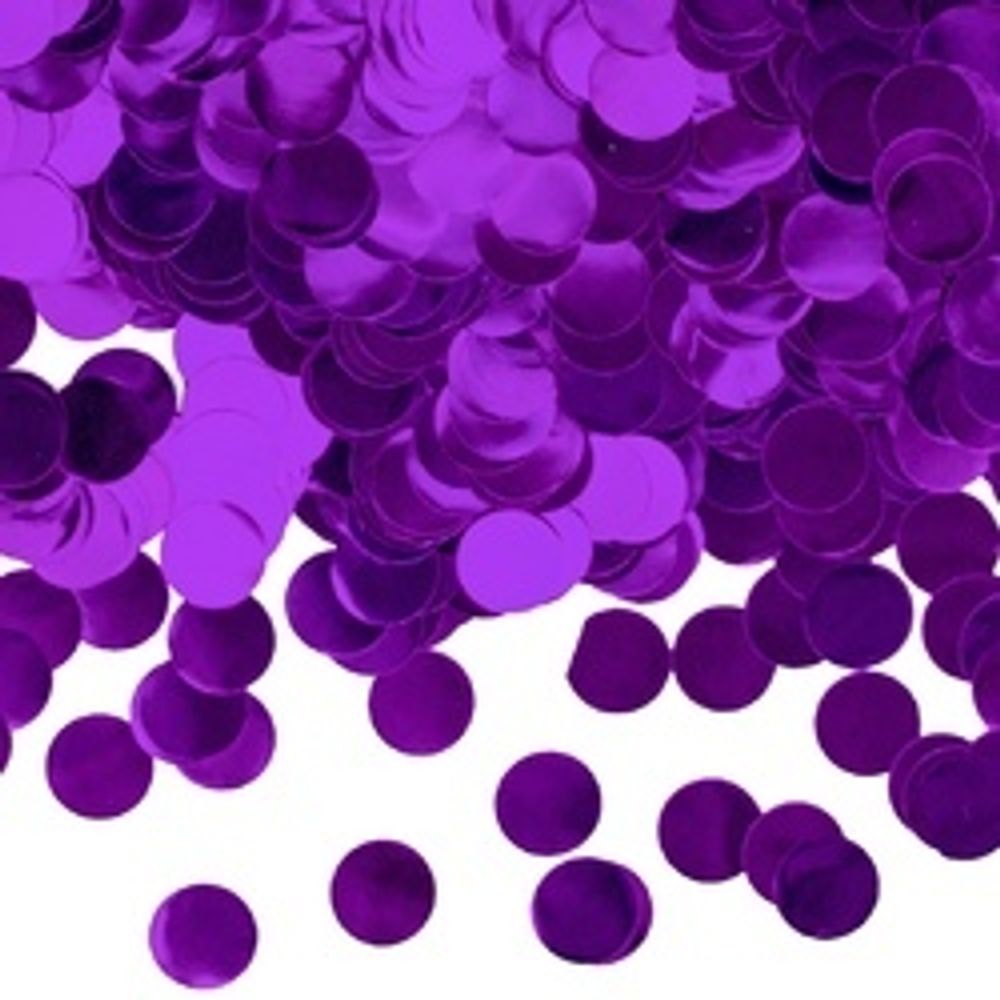 Конфетти фольга Круг, Фиолетовый, Металлик, 1 см, 50 гр.