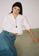 Popcorn cropped shirt