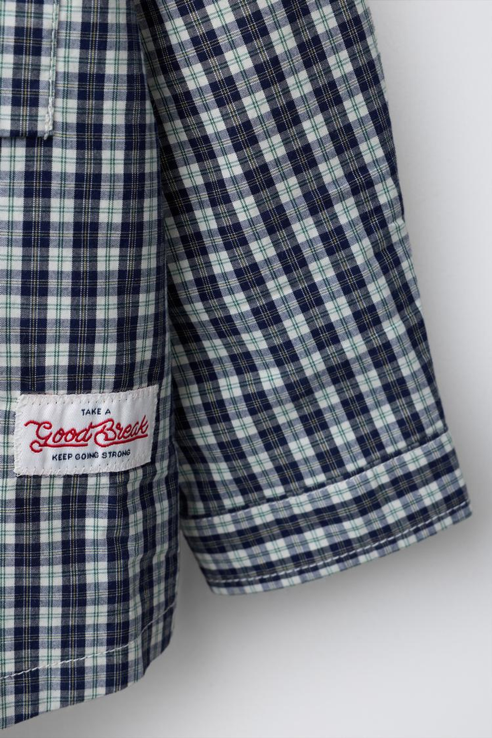 ZARA КУРТКА-РУБАШКА В КЛЕТКУ С КАПЮШОНОМ, СИНИЙ