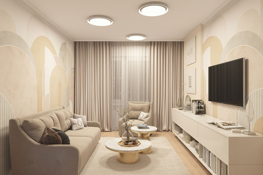 DK6516-WH Накладной светильник со встроенным светодиодом, 50W, IP 20, 3000K - 6500K, управление пульт Д/У (в комплекте) и Wi-Fi 2,4 Ггц. Эко система Smart Life, Яндекс.Алиса, белый, металл, полимер