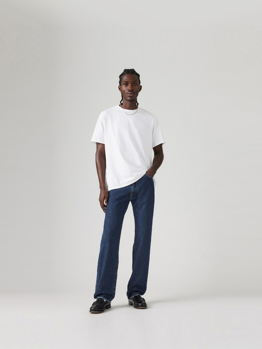 Мужские свободные прямые джинсы Levi's WellThread 555 Relaxed Straight 000RZ-0000