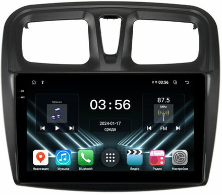 Магнитола для Renault Logan 2, Sandero 2 2014+ - FarCar DX3051M монитор 10.36" IPS на Android 13, 4+64Гб, CarPlay