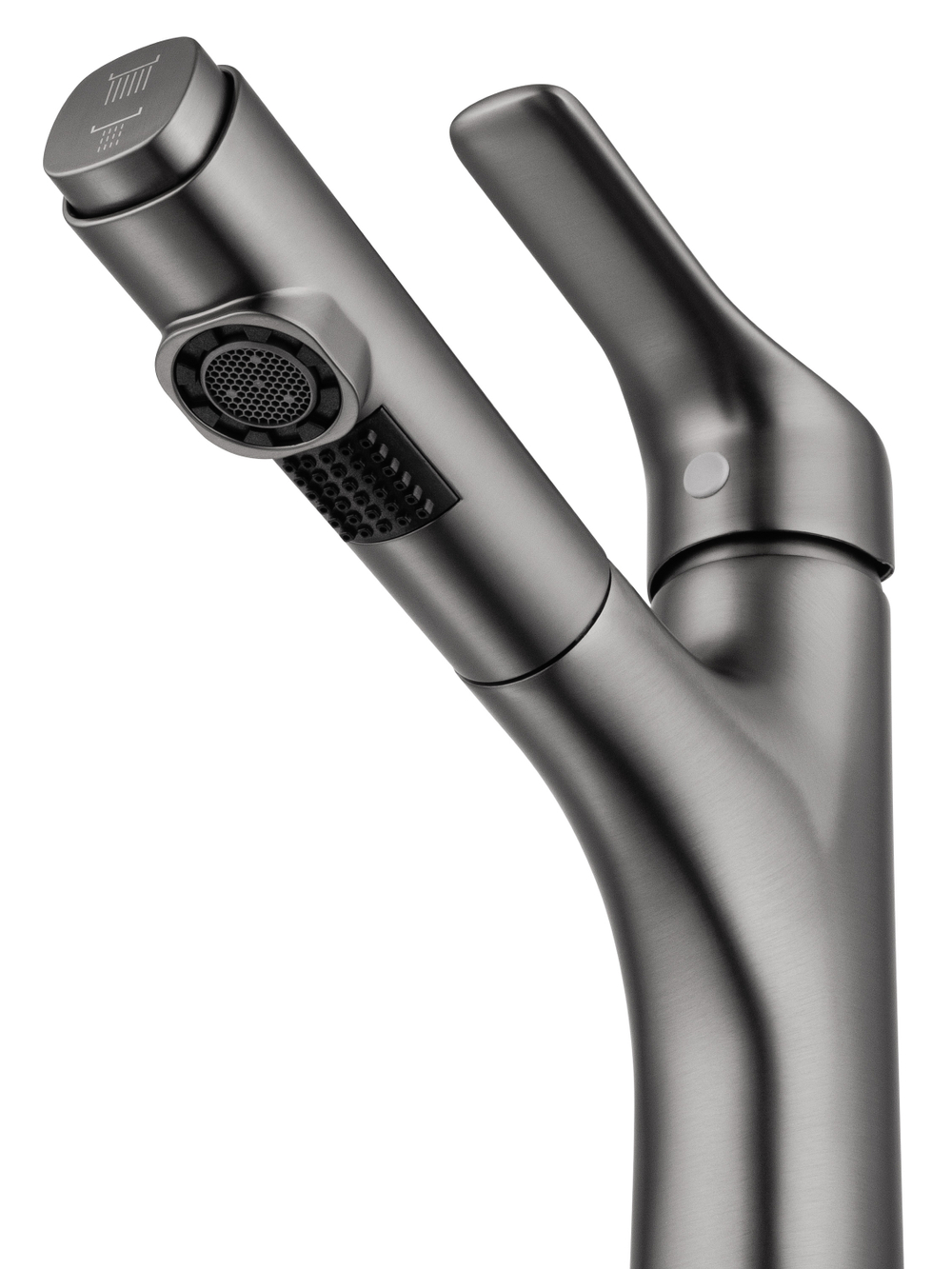 Смеситель для раковины с выдвижным изливом WONZON & WOGHAND, Темный графит (WW-AE4151-BGG)