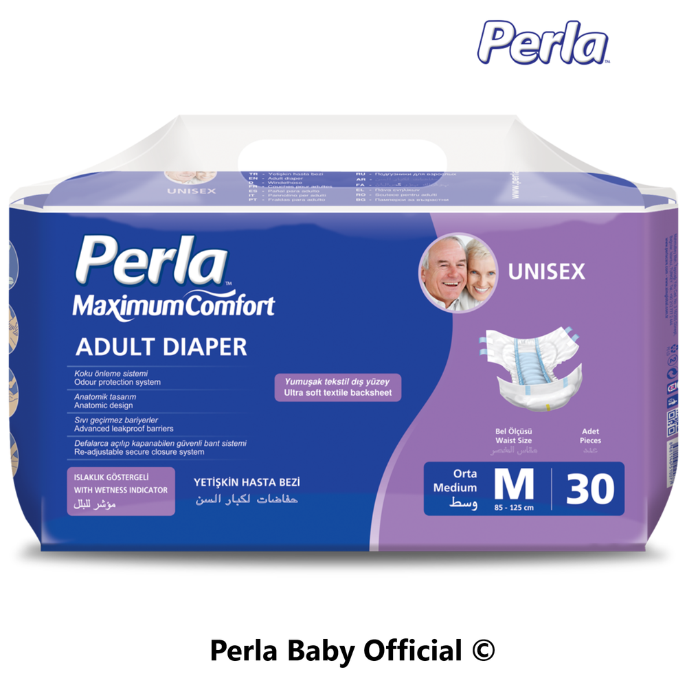 Подгузники для взрослых Perla Eco. Medium 30 шт 85-125 см