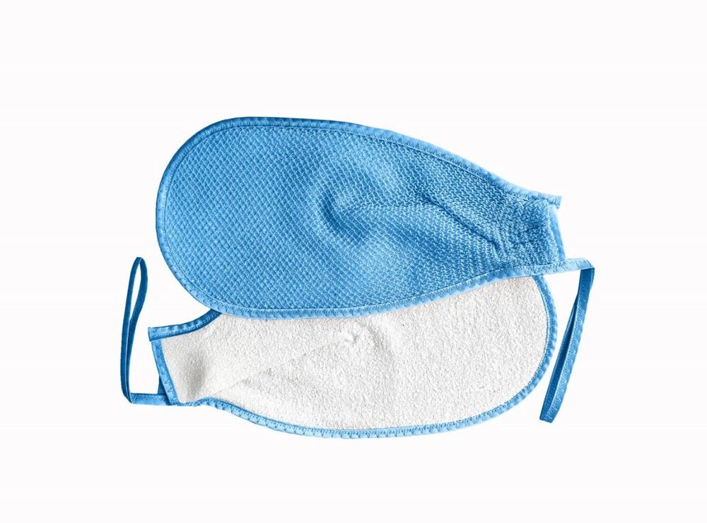 Массажная варежка-мочалка Бирюза (Шелковица)