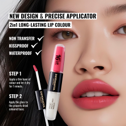 Dermacol 16H Lip Colour - Долговременная помада и блеск для губ оттенок 16 Classy Sassy, 2 ml