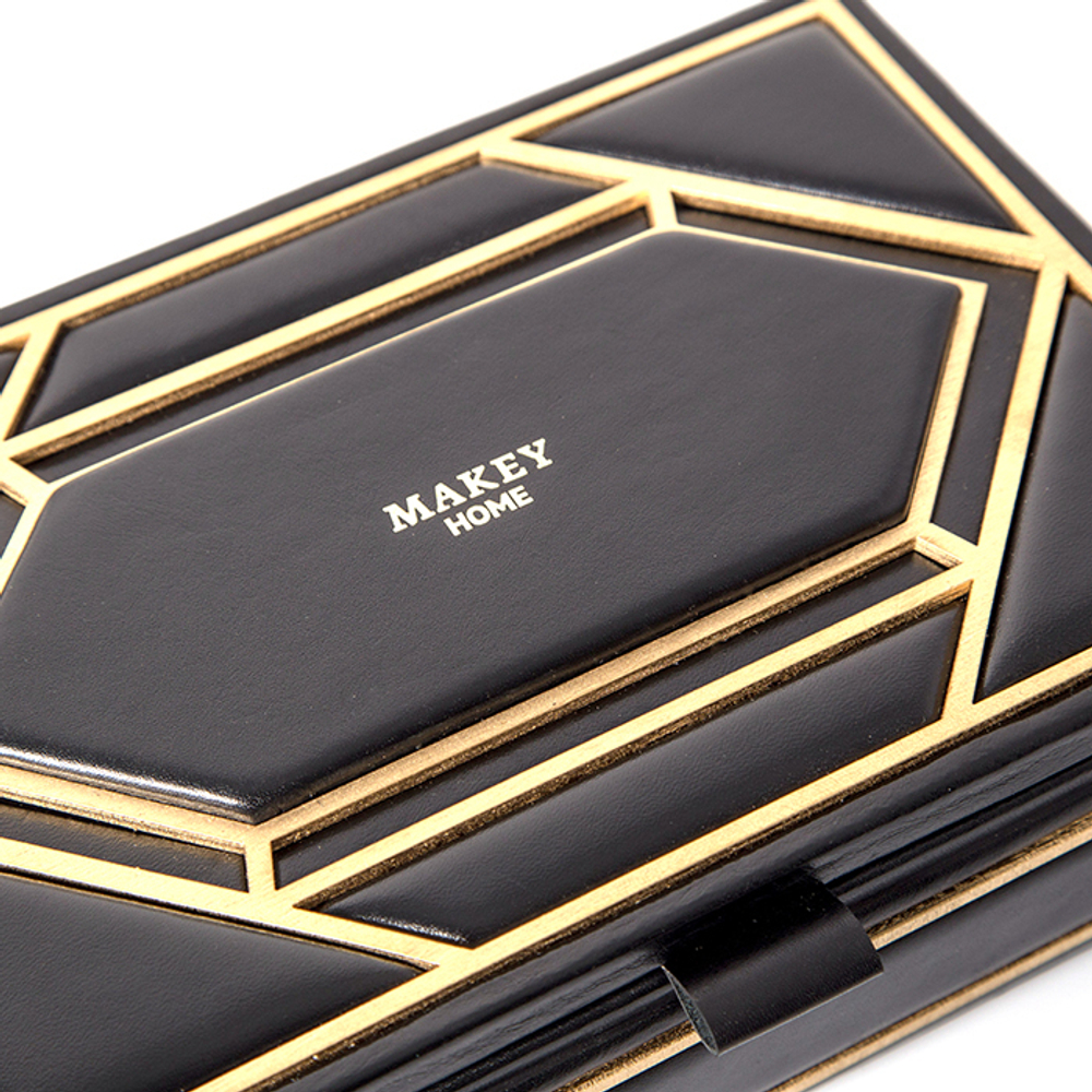 Шкатулка большая прямоугольная «Deco». Цвет черный