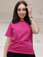 2221 Футболка женская рукав реглан кулирка малиновый (54)