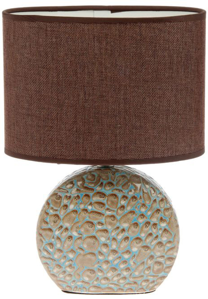 Лампа настольная "Камешки" абажур коричневый, керамика 31,5х21,5х13 см 2000000118284