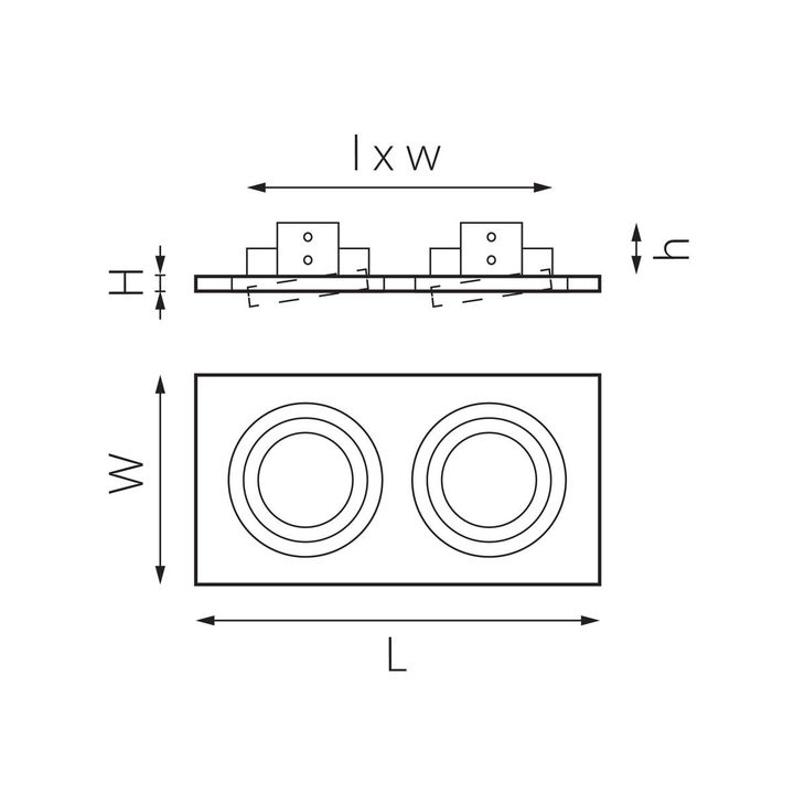 Комплект из светильника и рамки Lightstar Intero 16 (217529+217607+217607) i5290707