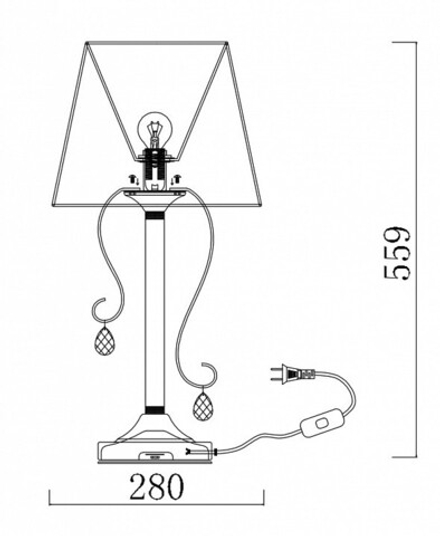 Настольная лампа декоративная Freya Simone FR2020-TL-01-CH