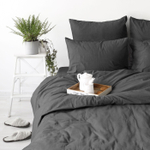 Простыня Сатин На Резинке Графит 160х200 борт 30см