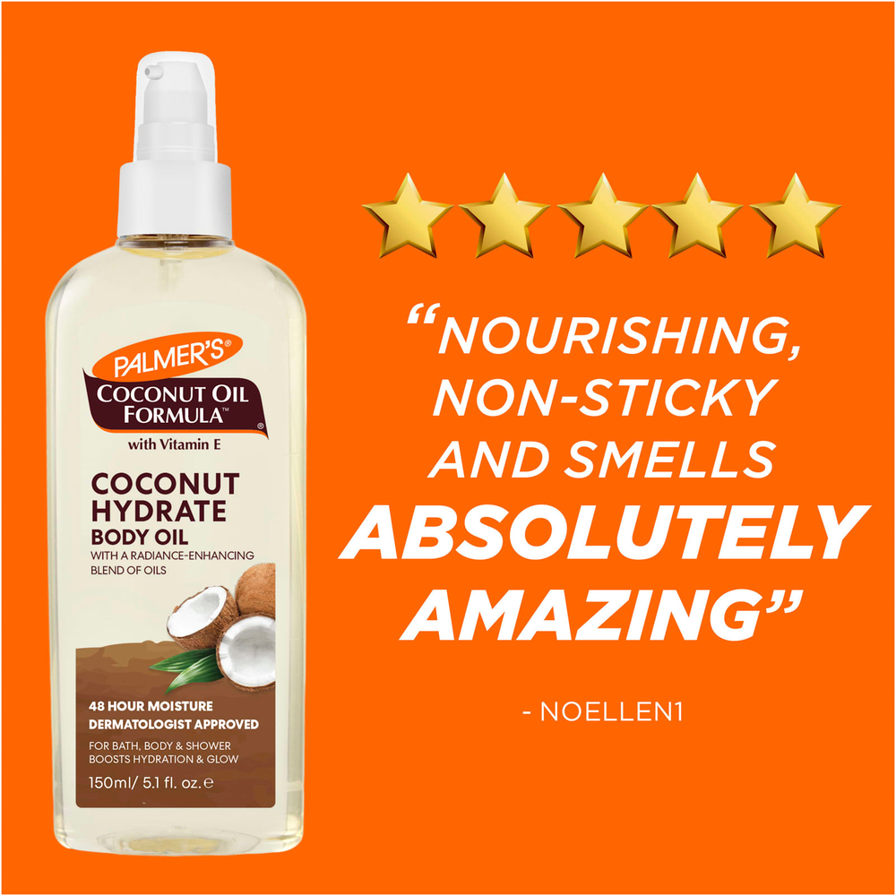 Palmer's, Coconut Oil Formula® с витамином E, кокосовое гидратное масло для тела, 150 мл (5,1 жидк. Унции)