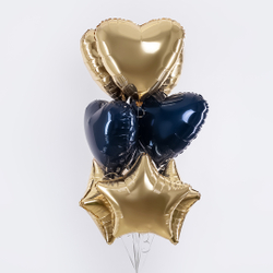 Шар (19''/48 см) Сердце, Шампань, 1 шт. В51