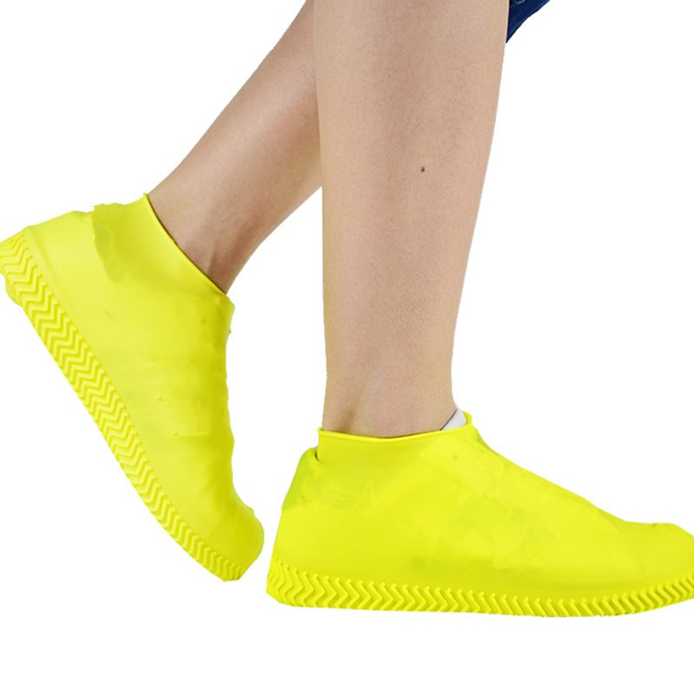 Многоразовые бахилы желтые Shoescondom (толстый силикон)