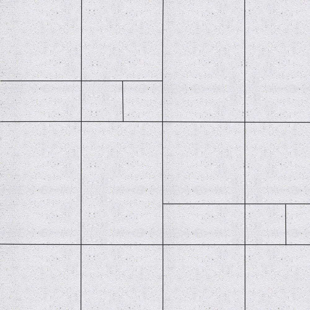 Тротуарная плитка ГРАНДО - Стоунмикс Белый, комплект из 4 видов плит