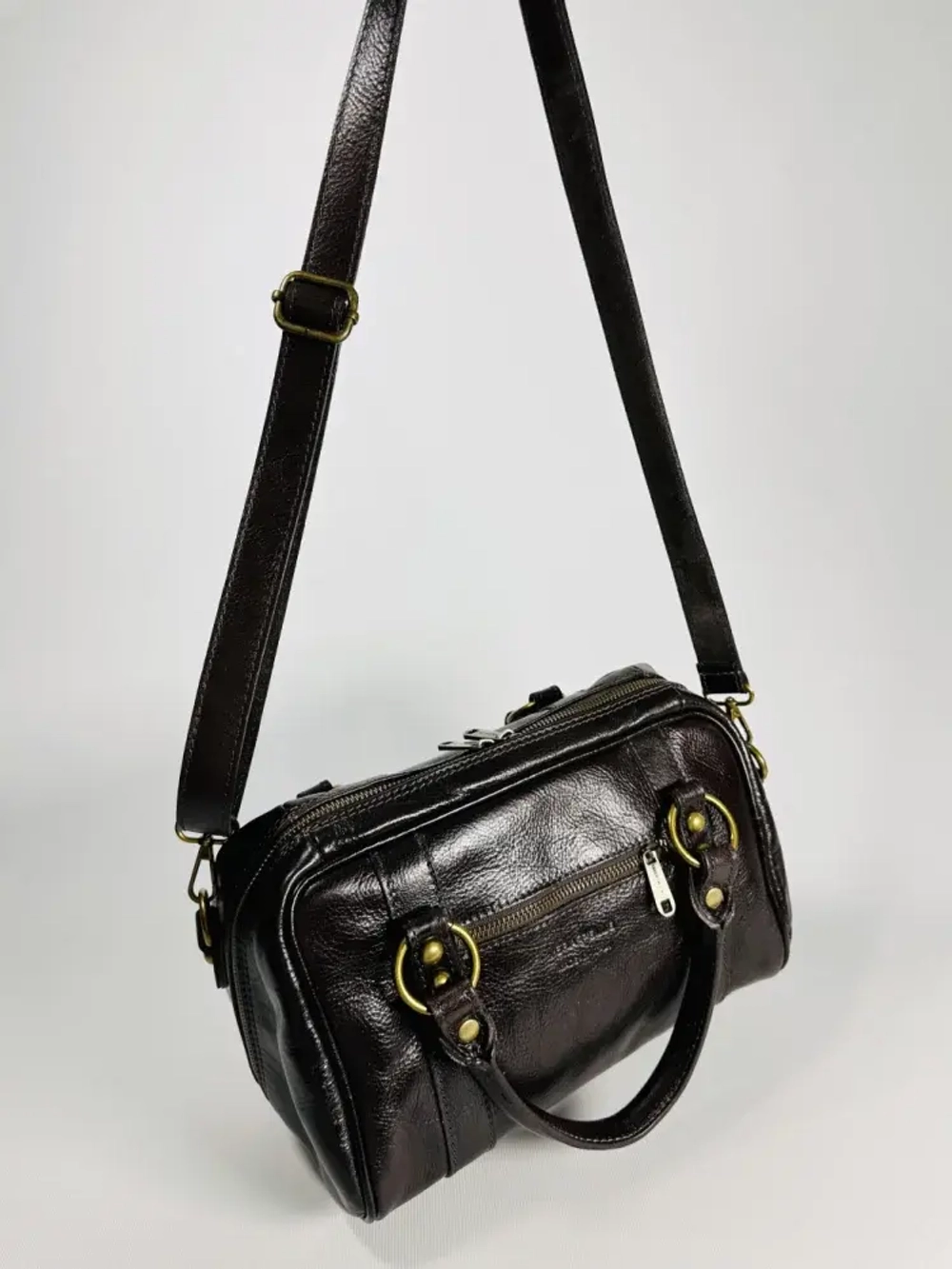 Женская сумка-саквояж из натуральной кожи vitello tamponato