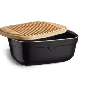 Хлебница с разделочной доской Emile Henry (трюфель)